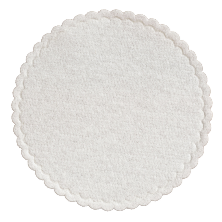 3.25 in Linen-Like Scalloped White Coasters With Wax Backing 1000 ct.