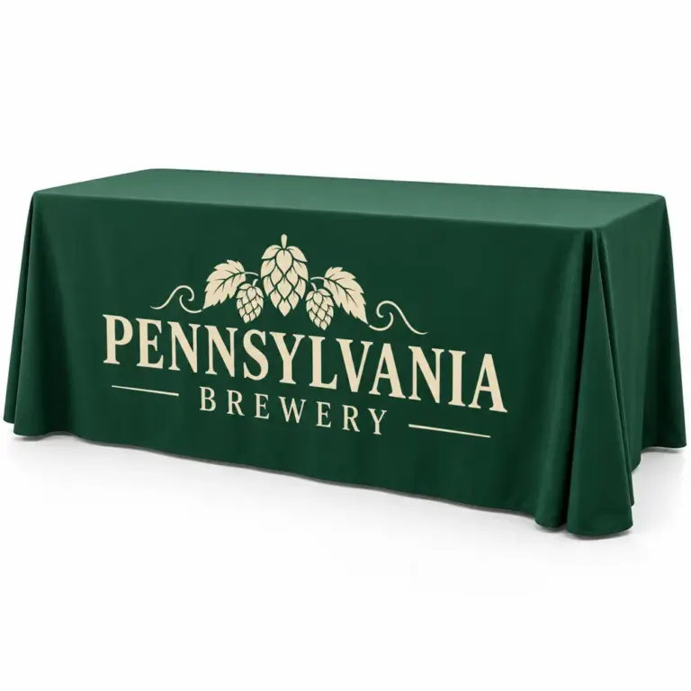 Illustrative custom brewery branding on Tablecover