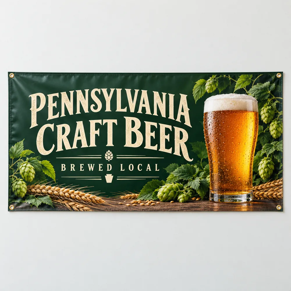 Illustrative custom brewery branding on Vinyl